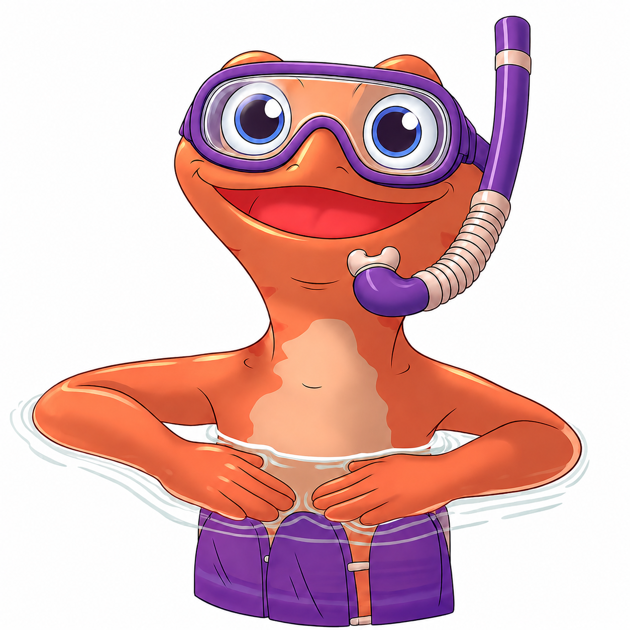 Snorkel witte achtergrond